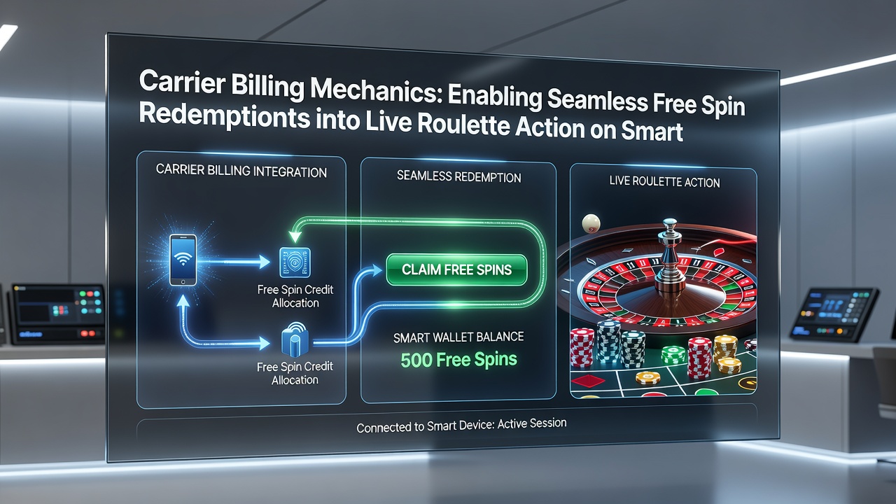 Close-up of smartphone interface showing live roulette wheel spinning alongside billing status notification
