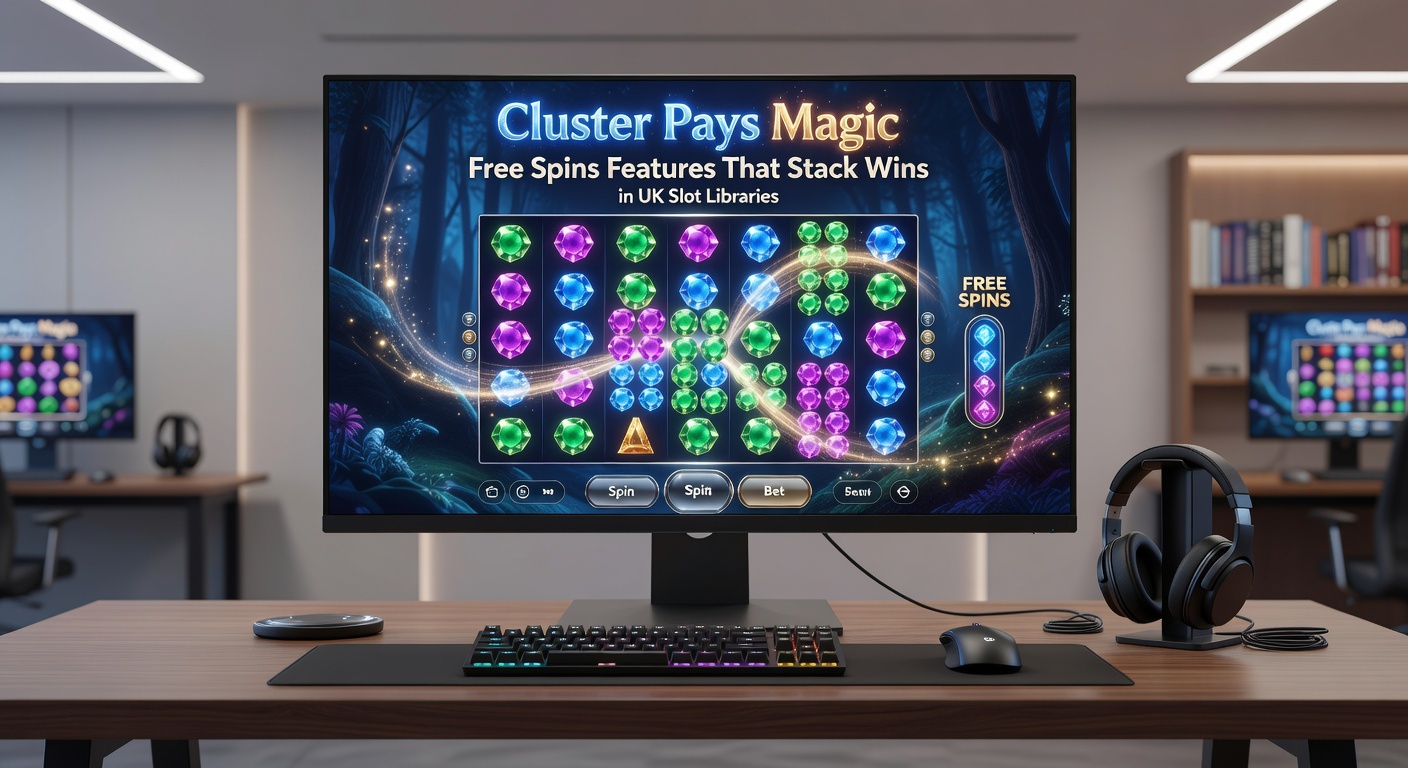 Dynamic screenshot of stacking multipliers in a Cluster Pays free spins bonus round with cascading clusters