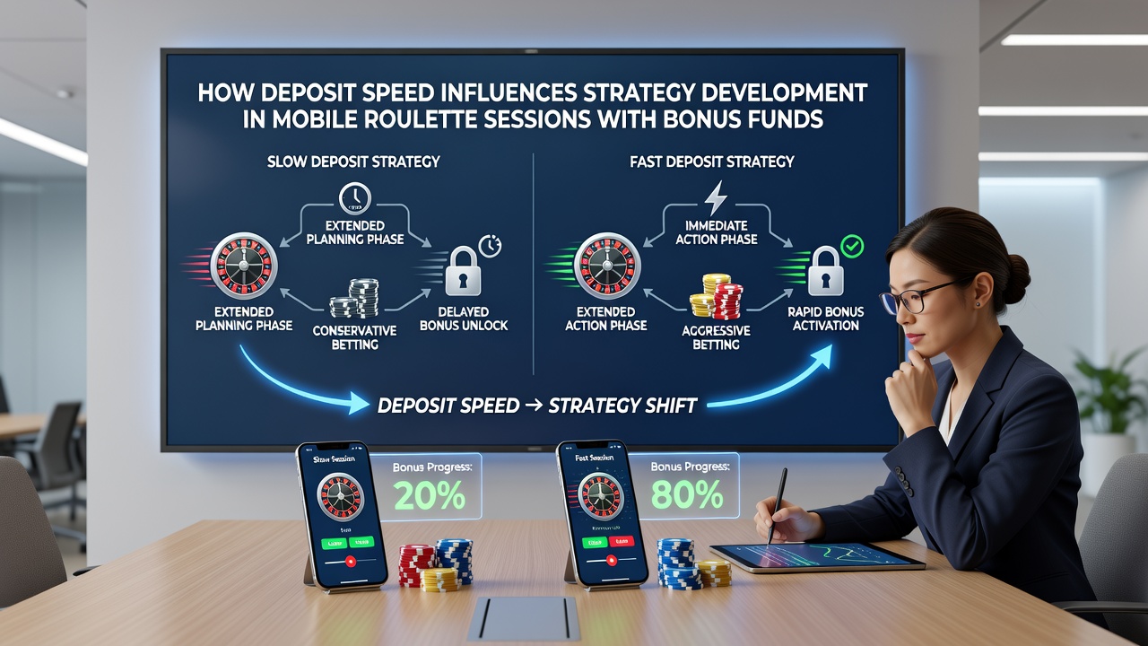 Split screen comparison of rapid deposit flow versus delayed processing in mobile roulette app