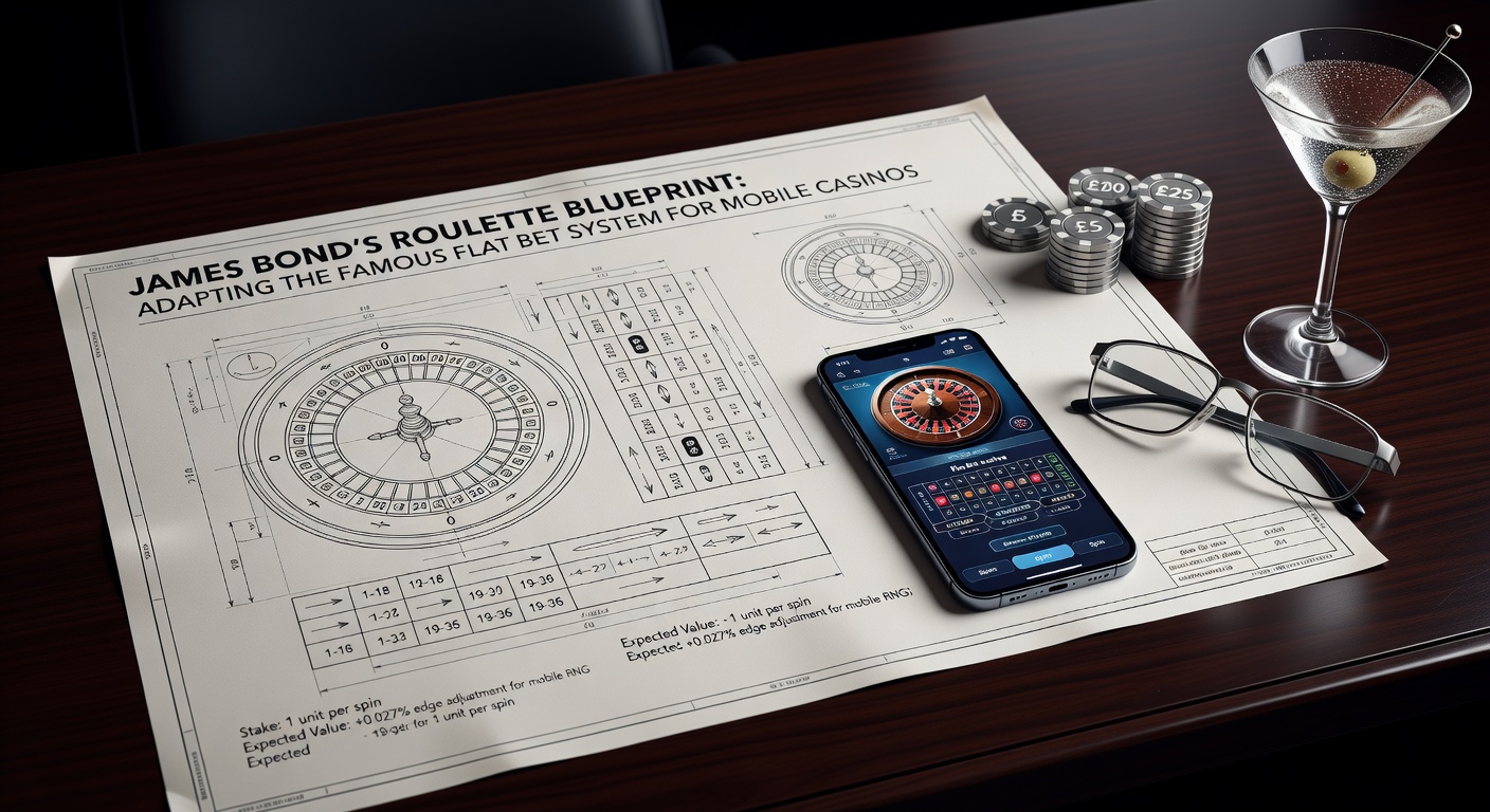 Smartphone screen displaying a mobile roulette game with Bond-style bets placed on a digital European wheel