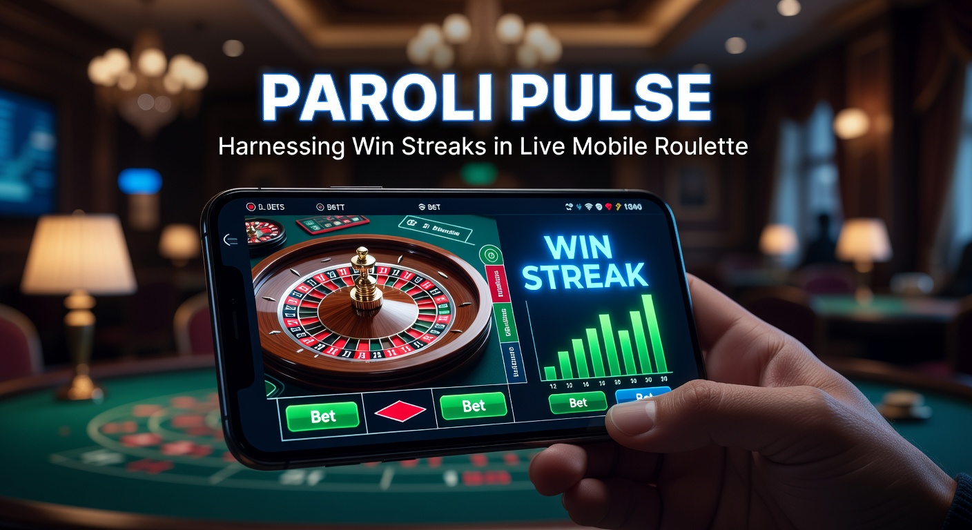 Dynamic roulette wheel spinning on a mobile screen during a live dealer session, capturing the thrill of a building win streak