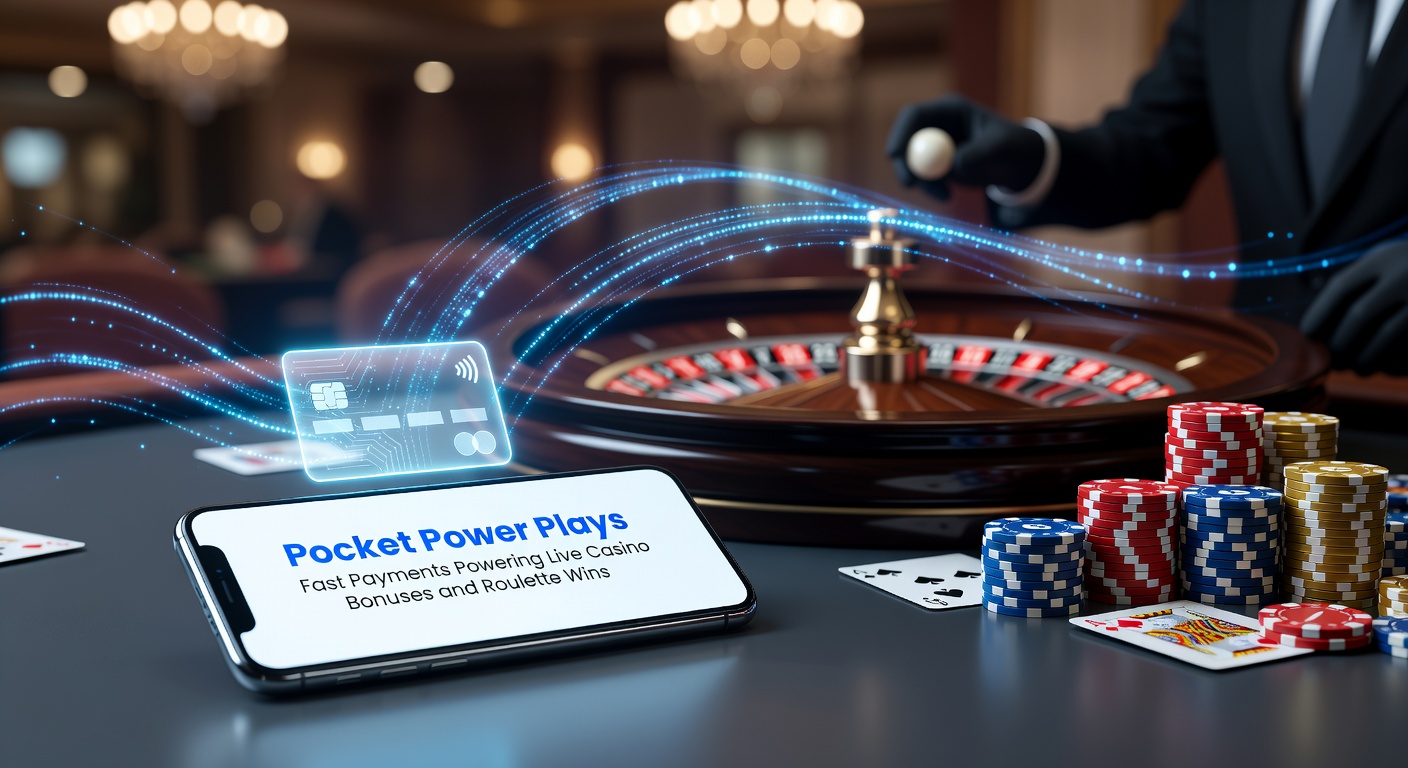 Dynamic graphic showing mobile phone depositing funds into a live roulette table with lightning-fast transaction icons and bonus symbols exploding on screen