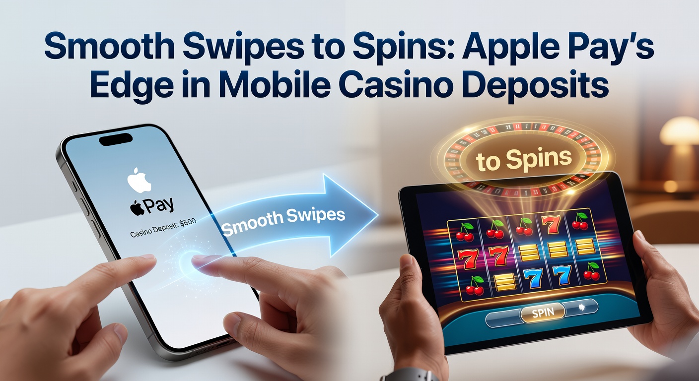Smartphone displaying Apple Pay transaction confirmation during a mobile casino deposit, highlighting quick swipe interface