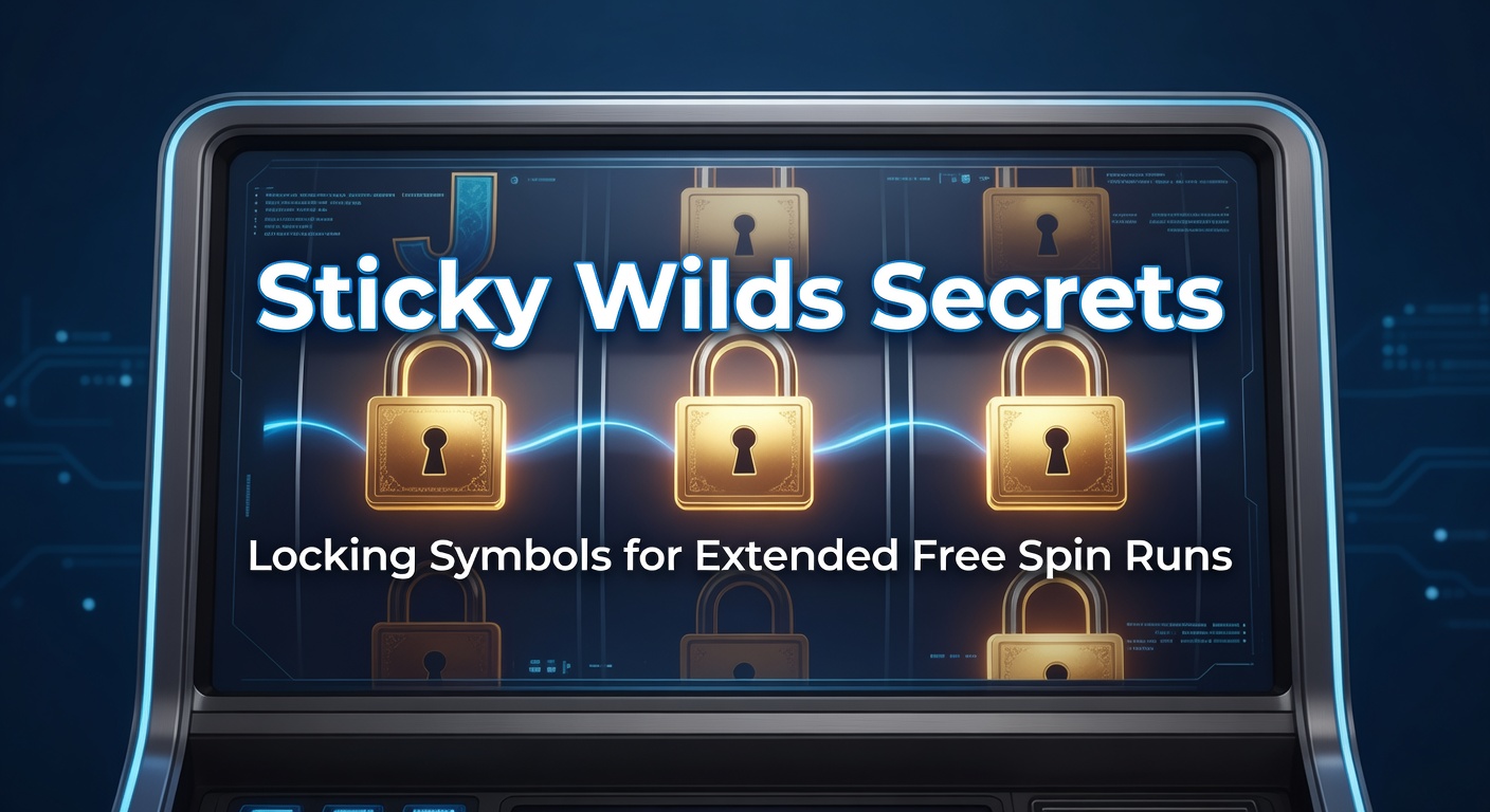 Vibrant slot reels displaying sticky wild symbols locked in place during a free spin bonus round, with cascading wins highlighted