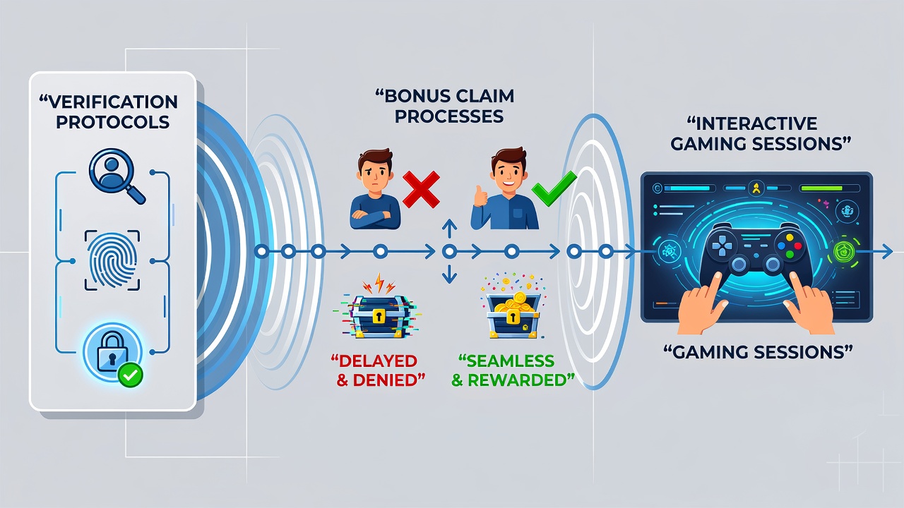 Screenshot of a gaming dashboard highlighting pending verification status during bonus activation
