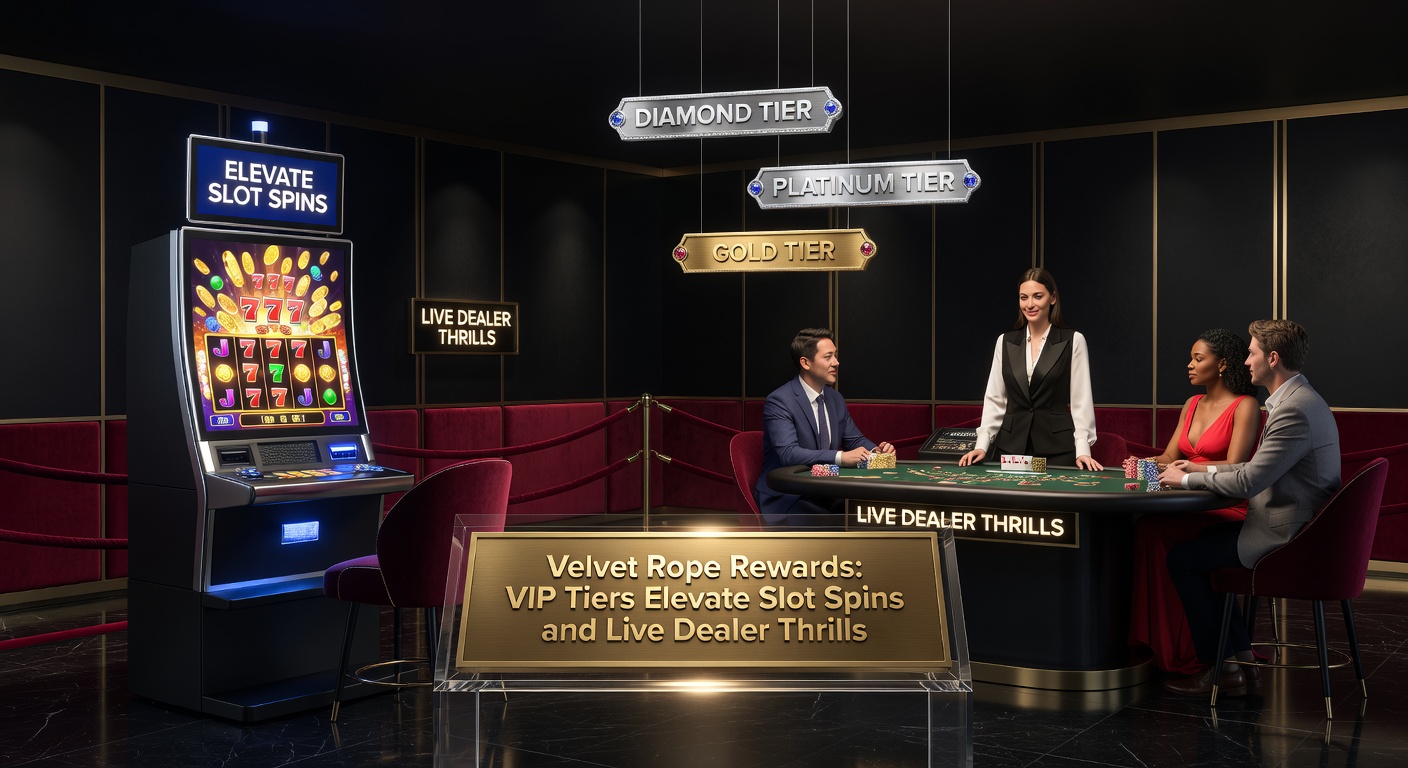 Dynamic screenshot of a VIP dashboard highlighting boosted slot multipliers next to a live blackjack table with elevated betting limits